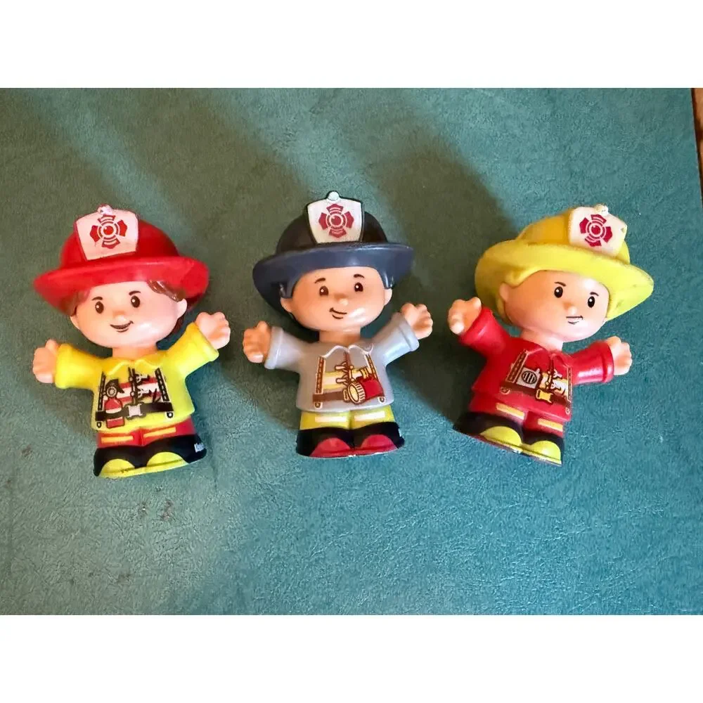 Y2K Kidcore Little People Firefighter Toy Figure Bundle